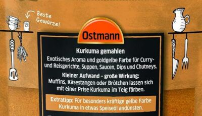 Ostmann Kurkuma gemahlen 250g für 6,36€ (statt 8€)