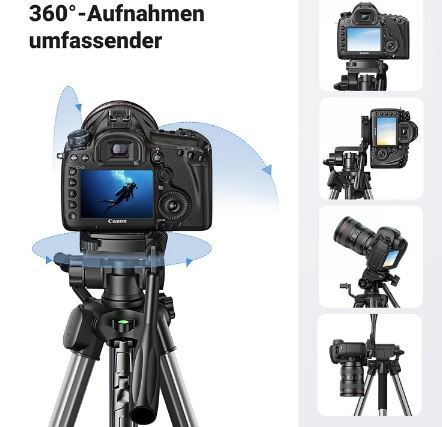 UGREEN Kamera Stativ mit Handy Halterung und Tasche für 29,99€ (statt 50€)
