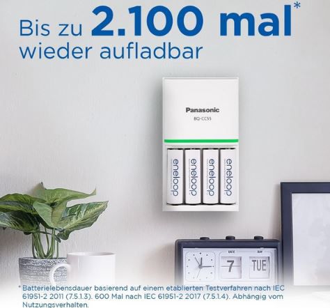 8er Pack Panasonic eneloop NiMH AA/Mignon Akkus 2.000 mAh für 19,99€ (statt 26€)