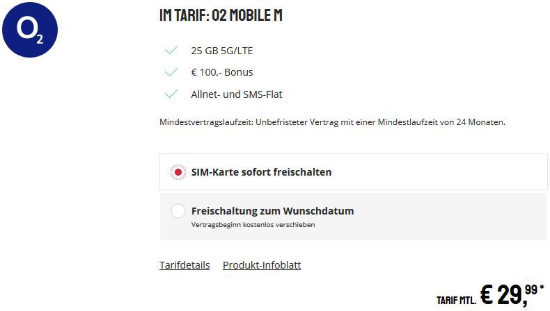 Google Pixel 7 für 9,95€ + o2 Allnet 25GB für 29,99€ mtl. + 100€ Bonus