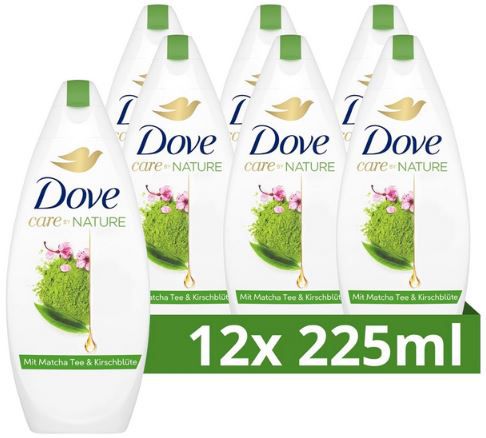 12er Pack Dove Care by Nature Duschgel Matcha & Kirschblüte ab 21,93€ (statt 30€)