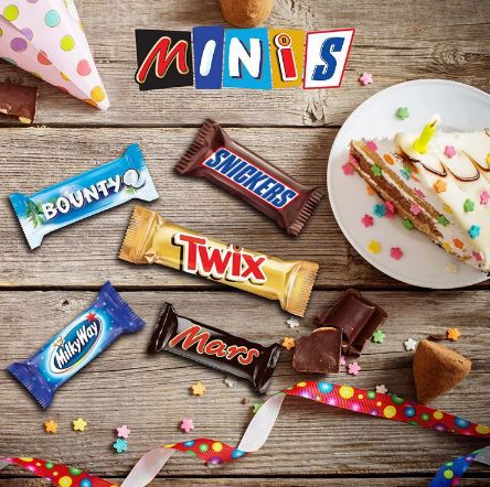 Mixed Minis Beutel mit Snickers, Mars, Bounty, etc., 400g ab 3,41€ (statt 4,79€)