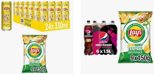 Amazon: Pepsi, Lipton, Rockstar + Lays Snack Bundles im Angebot