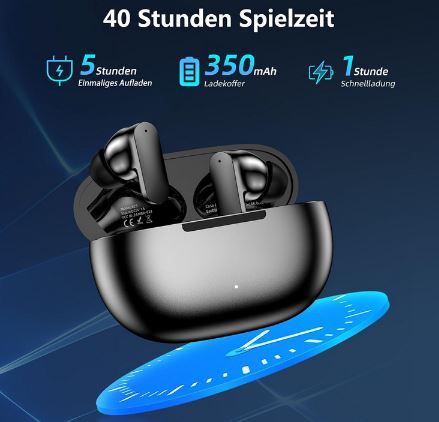 NZKEEYZI In Ear Kopfhörer mit 4 ENC Mikrofone für 9,99€ (statt 29€)