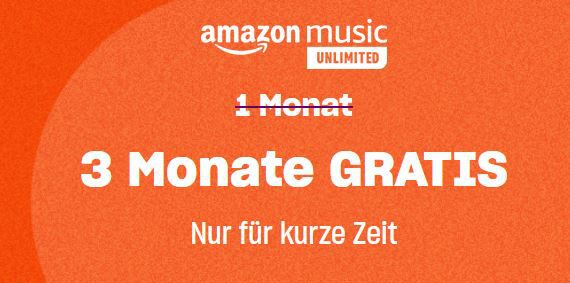🔥 3 Monate Amazon Music Unlimited oder Family (statt 30€)