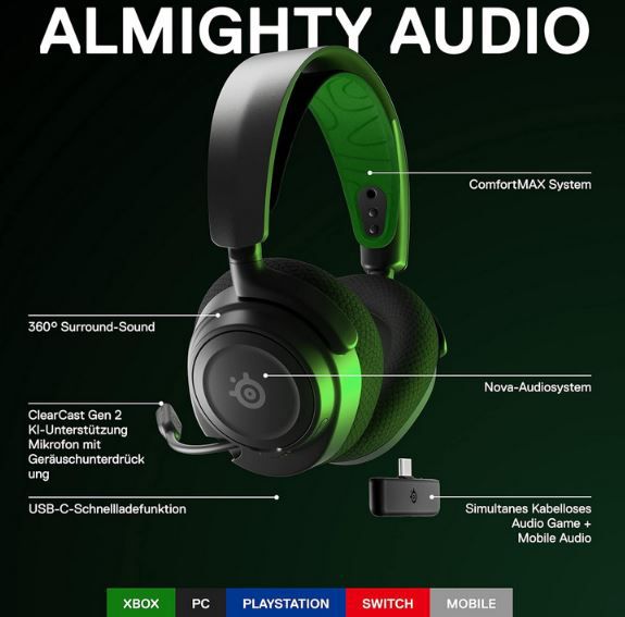 SteelSeries Arctis Nova 7X Wireless Gaming Headset für 129€ (statt 149€)