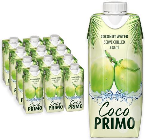 12er Pack Coco Primo Kokosnusswasser, 330ml ab 13,64€ (statt 21€)