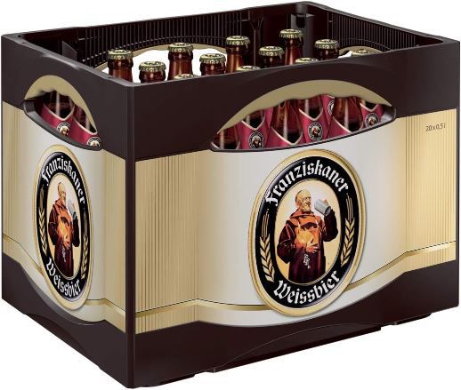 🍻 20er Kiste Franziskaner Hefe Weissbier Dunkel, 0,5L ab 16€ (statt 20€)