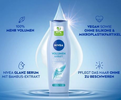 3 x NIVEA Volumen Kraft Mildes Shampoo, 250ml ab 3,50€ (statt 6€)