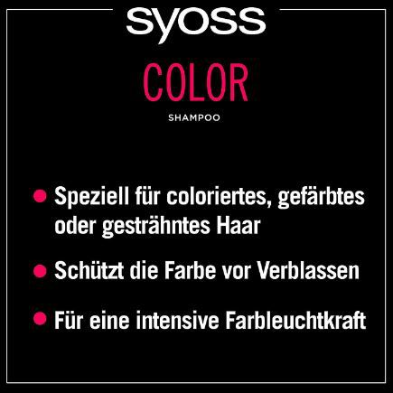 Syoss Color Shampoo mit Tsubaki Blüte, 440ml ab 1,64€ (statt 3€)