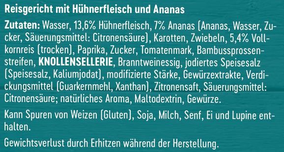 4x Dreistern Huhn Süß sauer mit Reis und Asia Gemüse ab 7,16€ (statt 9€)