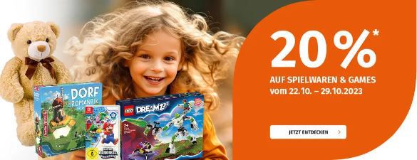 Müller: 20% Rabatt auf Spielwaren + Games   z.B. EA Sports FC 24 für 52€ (statt 61€)