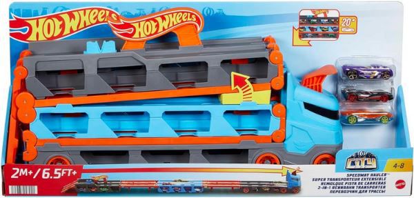 Hot Wheels HGH33 2 in 1 Rennbahn Transporter für 25,69€ (statt 34€)