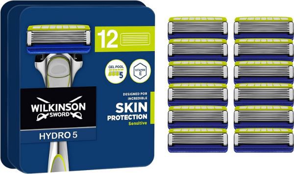 12er Pack Wilkinson Sword Hydro 5 Sensitive Rasierklingen ab 15,03€ (statt 26€)