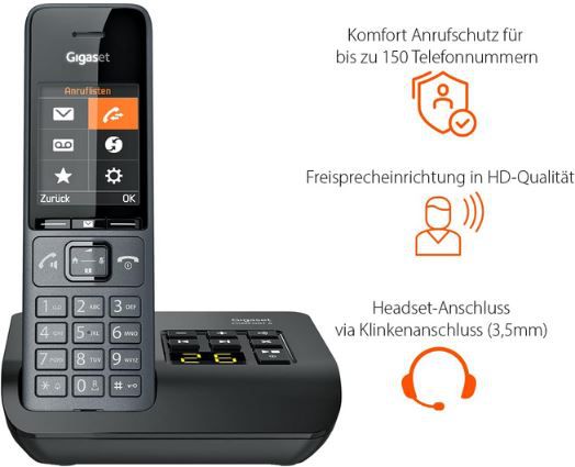 Gigaset Comfort 520A Schnurloses DECT Telefon für 59,99€ (statt 73€)