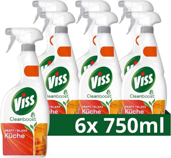 6er Pack Viss Kraft + Glanz Reiniger Spray, 750ml ab 12,19€ (statt 17€)