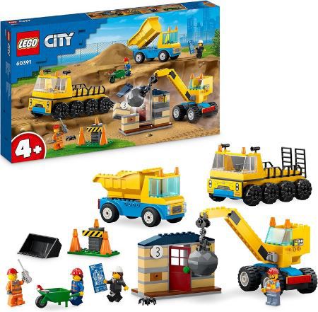 LEGO 60391 City Baufahrzeuge + Kran mit Abrissbirne für 33,29€ (statt 38€)