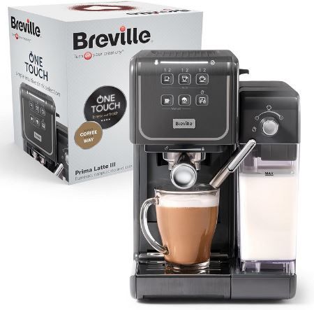 Breville Prima Latte III Siebträgermaschine mit 19 bar für 169,99€ (statt 190€)