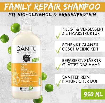 Sante Reparierendes Shampoo mit Bio Olivenöl, 950 ml ab 7,31€ (statt 11€)