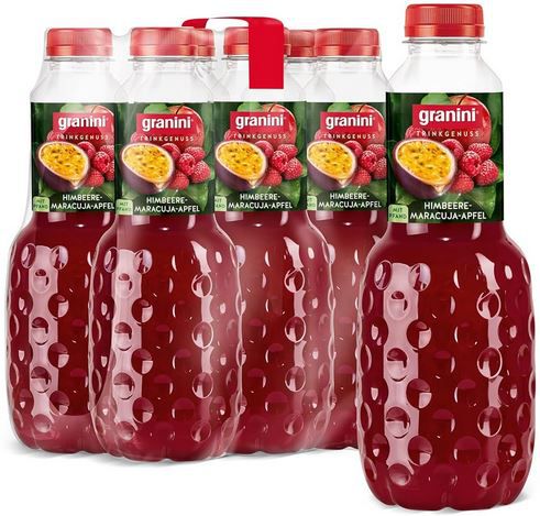 6er Pack granini Trinkgenuss Himbeere Maracuja Apfel, 1L ab 9,83€ (statt 16€)