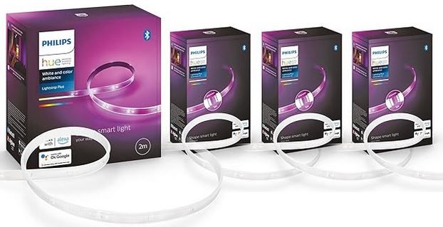 Philips Hue White & Col. Amb. Lightstrip 2m + 3m für 106,99€ (statt 134€)