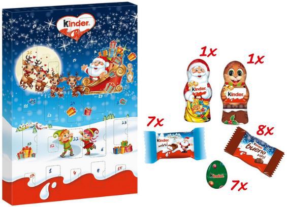 Kinder Mini Mix Adventskalender, 150g für 6,99€ (statt 10€)