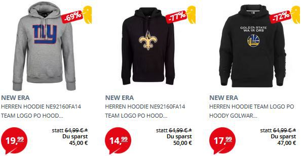 PickSport: New Era Hoodies ab nur 14,99€   z.B. Carolina Panthers für 16,98€ (statt 38€)