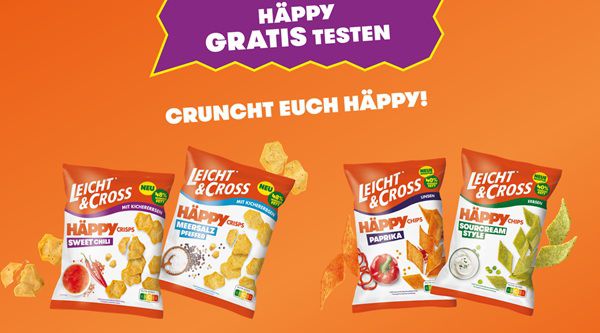 Aber jetzt! LEICHT&CROSS HÄPPY CHIPS® gratis ausprobieren