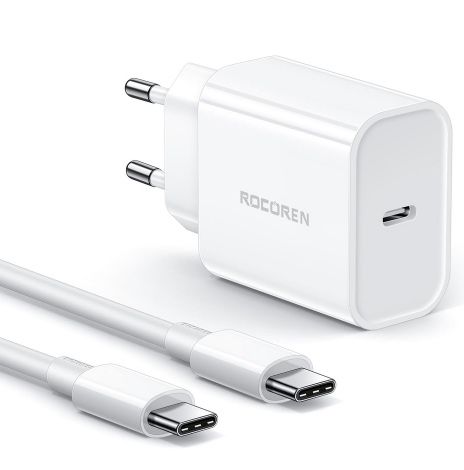 Rocoren 20W USB C Ladegerät inkl 1m Kabel für 9,94€ (statt 20€)