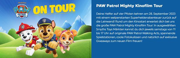 Gratis: PAW Patrol Mighty Kinofilm Tour am 11.11. in Koblenz und Hagen