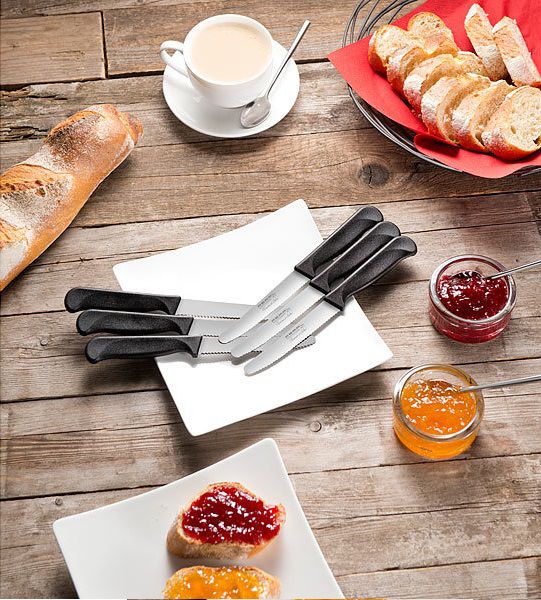 Pearl: 6x Frühstücksmesser mit Wellenschliff gratis  + VSK