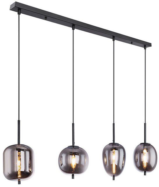 Globo Pendelleuchte BLACKY mit 4 Leuchten für 92,94€ (statt 149€)