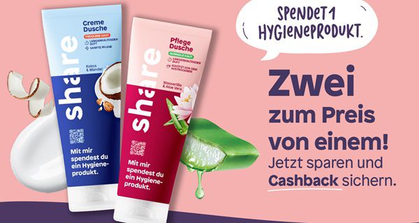 share Duschgel gratis ausprobieren und Gutes tun