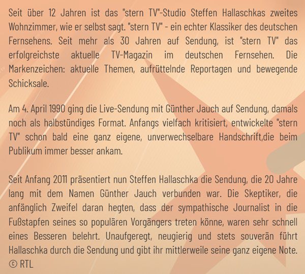 Freikarten für SternTV in Hürth für April bis Juni
