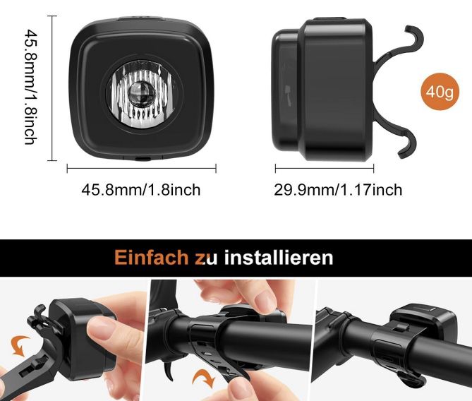 Antimi CREE LED Fahrradleuchte für 13,99€ (statt 20€)