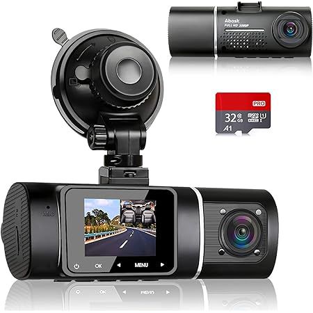 ABASK J05 1080p Dual Dashcam mit 170° Weitwinkel für 31,99€ (statt 64€)