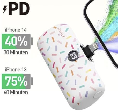 iWALK kleine 4.800mAh Powerbank (Lightning) mit PD für 25,89€ (statt 37€)