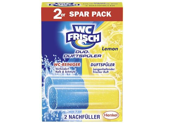 2x WC Frisch Duo Duftspüler Lemon Nachfüller für 0,99€ (statt 1,50€)