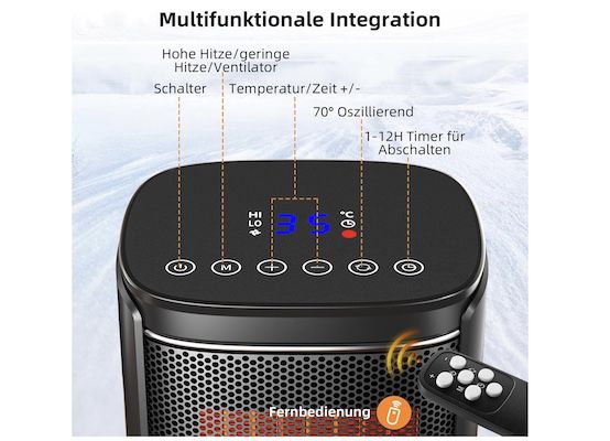 Ulcreigo 1.500W Heizlüfter für 15,95€ (statt 40€)