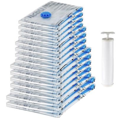 15er-Pack Amazon Basics Vakuumbeutel inkl. Handpumpe für 17,32€ (statt 24€)