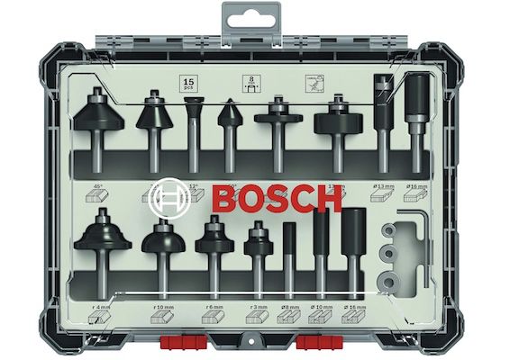 Bosch Professional 15tlg. Fräser Set für 39,99€ (statt 49€)