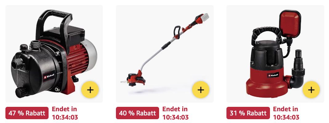 🪏🏡 Amazon: Einhell Geräte stark reduziert z.B. Akku Rasentrimmer für 74€ (statt 90€)