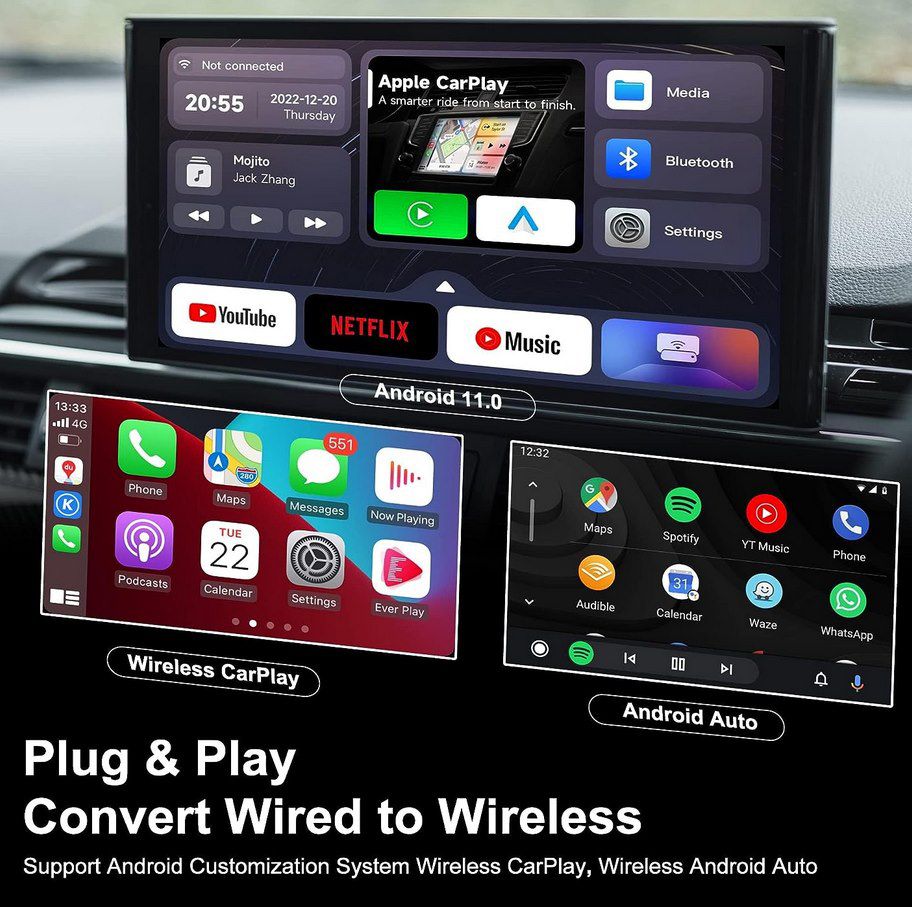 MMB WJAN TV Wireless CarPlay & Android Auto Adapter für 79,99€ (statt 160€)