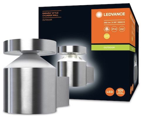 Ledvance Wandlampe Endura Style Cylinder Wall aus Edelstahl für 7,19€ (statt 18€)