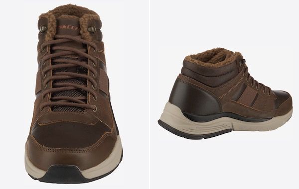 Skechers Benago Leder Schnürboots in Braun für 42,71€ (statt 70€)