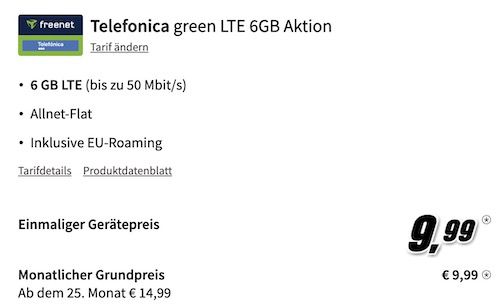 Samsung Galaxy A23 5G für 9,99€ + o2 Allnet 6GB für 9,99€ mtl.