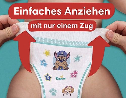 180er Pack Pampers Paw Patrol Pants Größe 4 (9 15kg) ab 48,13€ (statt 55€)