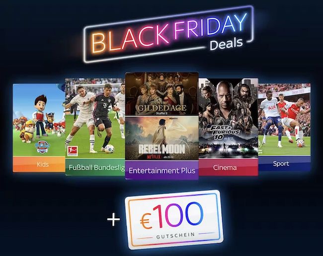 🔥 Sky komplett inkl. UHD, Paramount+ und Netflix für 40€ mtl. + 100€ Wunschgutschein