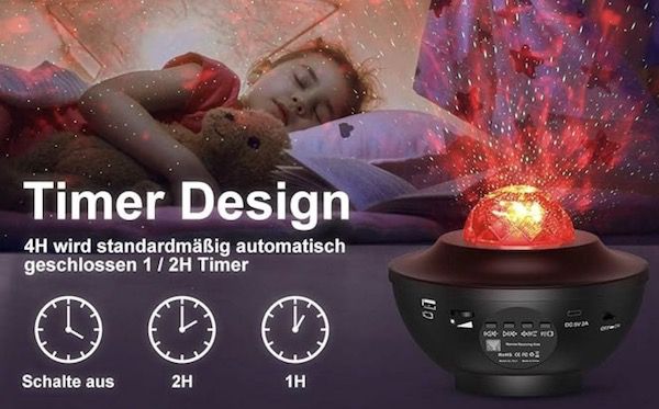 Apkyo LED Wasserwellen & Sternenhimmel Projektor für 14,99€ (statt 30€)