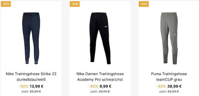 Jogginghosen bis 80% reduziert   z.B. Nike Strike 22 ab 13,99€ (statt 34€)